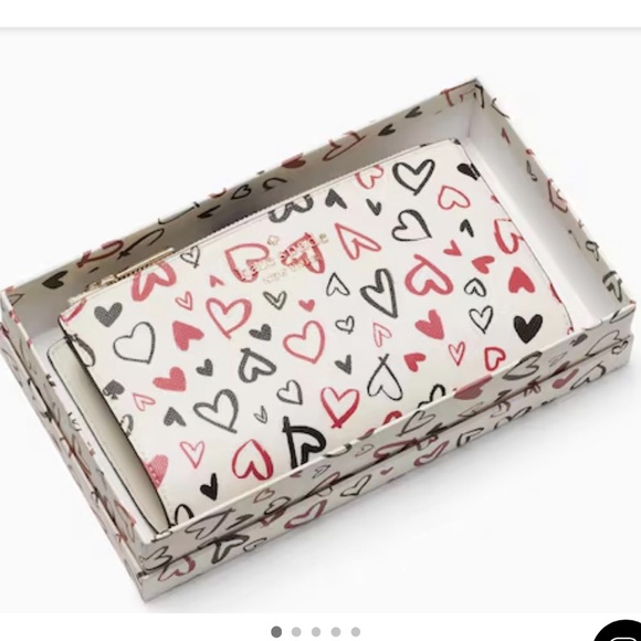 NIB-Kate Spade-SET-Staci Phone Wristlet & Sm Card Holder-Scribble Hearts-$318 - Picture 10 of 16